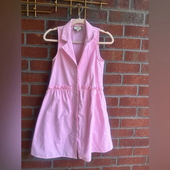 TUCKERNUCK Oxford Pink Sleeveless Royal Shirt Dress - Picture 3 of 7